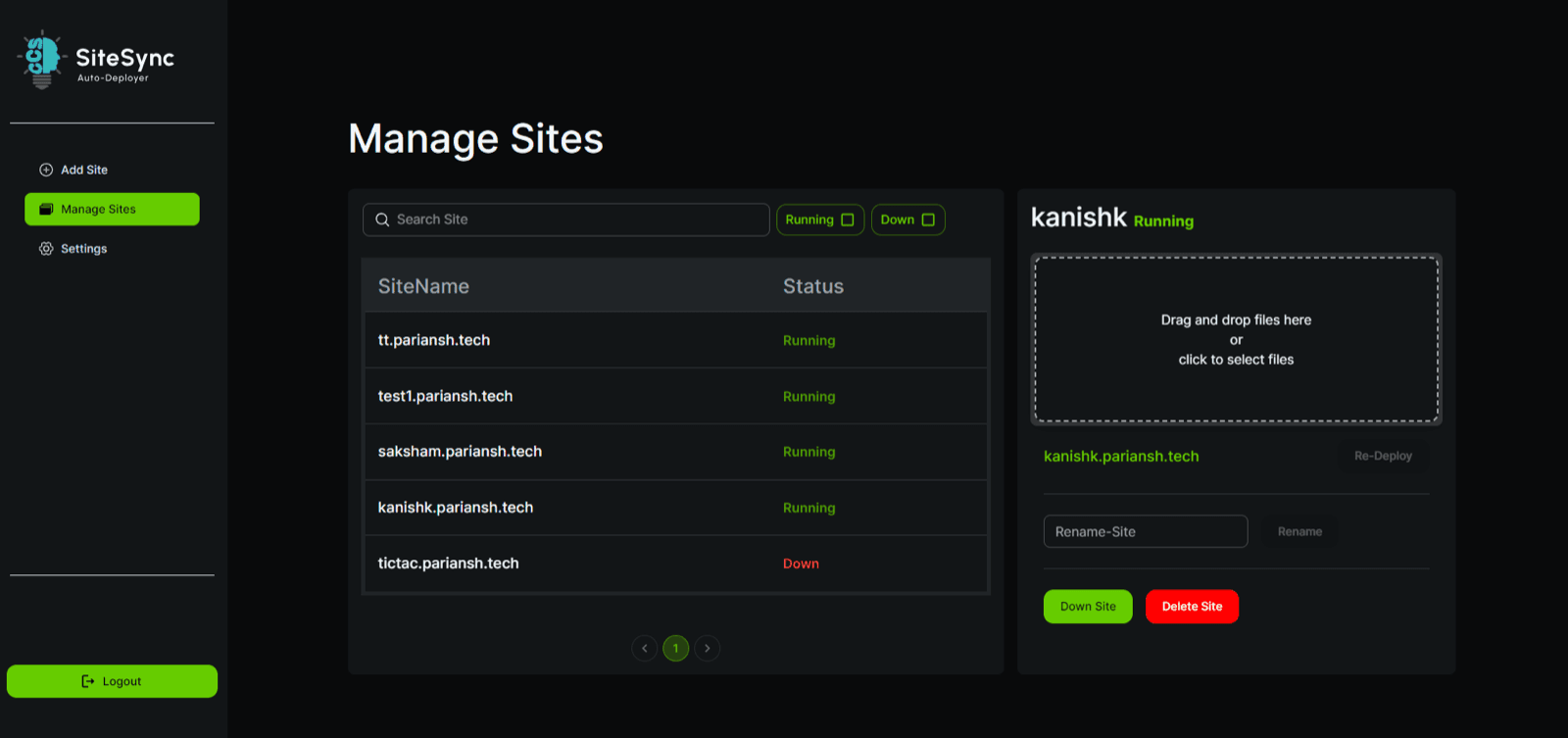 SiteSync, Deployment automation on your own VM